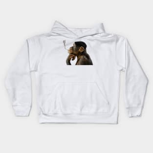 Cigarrete Smoking Monkey Kids Hoodie